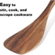thumbnail image 3 of Xiao Hua Espátula para Freír de Madera de Acacia con Mango Largo y Fondo Plano, Espátula Antiadherente, Utensilio de Cocina ideal para Cocinar Huevos, Pescado y Panqueques, 1 Pieza, 3 of 4