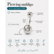 thumbnail image 2 of Piercing ombligo navel 6mm acero quirurgico 316L, 2 of 3