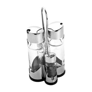 Magideal - Aceite Y Vinagre Juego De Barbacoa Botella De Aceite Botella Múltiple Azúcar Múltiple Con Soporte Correce En El Hogar Condimento Jar Jarras De Vidrio