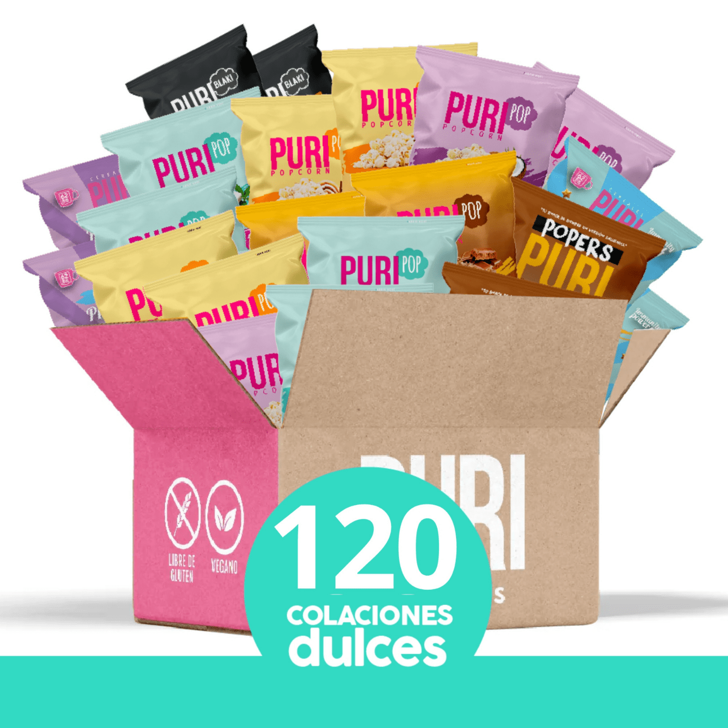 Mega Pack Colaciones Puri Dulce - 120 Colaciones Surtidas