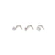thumbnail image 1 of Pack Piercing Acero Quirúrgico Nariz set Zirconia Tornasol tipo S, 1 of 3