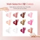 thumbnail image 2 of Kit de gel de uñas de polietileno ROSALIND, rosa y marrón, Navidad, 12 piezas, 2 of 9