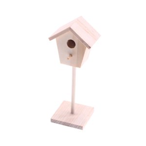 Magideal - 1/12 Mini Casa De Muñecas De Jardín De Hadas, Modelo De Casa Para Pájaros, Juguete Hecho A Mano, Pájaro De Imitación, Cabaña Para Jardín, Juguete Para