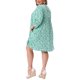 thumbnail image 3 of Agnes Orinda Vestido de Verano Talla Grande para Mujeres Escuela Universidades Vestido Midi Flowy con Cordón en el Cuello en V Babydoll Sundress 1X Verde, 3 of 6