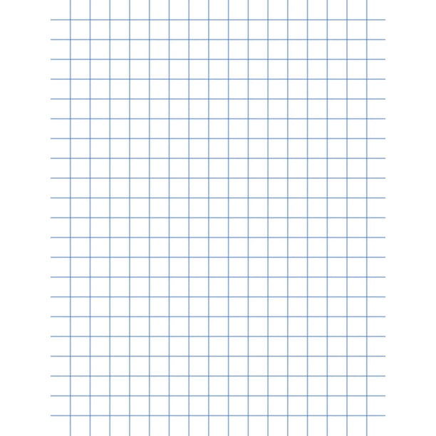 Block de papel milimetrado School Smart 21.6 x 27.9 cm, regla de 1/4 de pulgada, paquete de 12