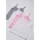 thumbnail image 3 of Camisetas Hanes de algodón sin etiqueta para niñas, paquete de 5 unidades, talla pequeña, 3 of 4