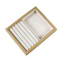 Ioensy - Bandeja De Exhibición De Joyería Elegante Soporte De Joyería Para Anillos Joyería Corporal Collares Beige