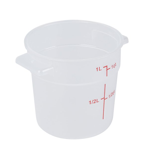 Recipientes de Almacenamiento de Alimentos Restaurantware 1 L, Pack de 10, Apto para Lavavajillas