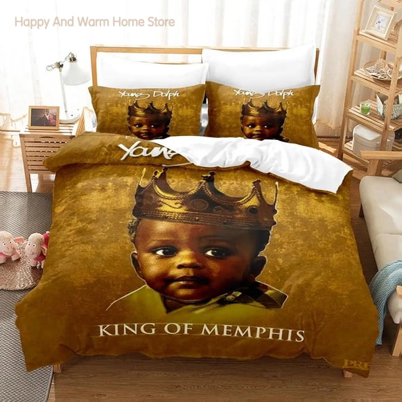 x2418 Bed SheetsYoung Dolph Bedding Set Twin Full Size Bed Set Aldult Boys Bedroom Duvetcover Sets roupas de cama 3-Piece Bedding Set (1 Duvet Cover + 2 Pillow Shams) nj2418