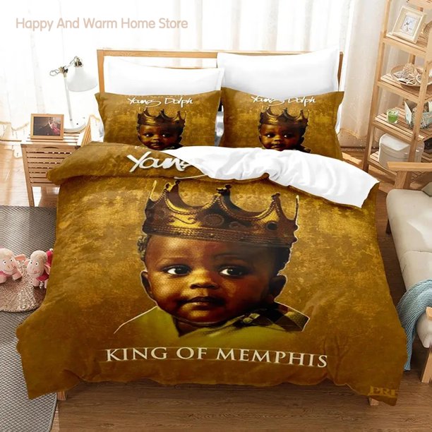 x2418 Bed SheetsYoung Dolph Bedding Set Twin Full Size Bed Set Aldult Boys Bedroom Duvetcover Sets roupas de cama 3-Piece Bedding Set (1 Duvet Cover + 2 Pillow Shams) nj2418