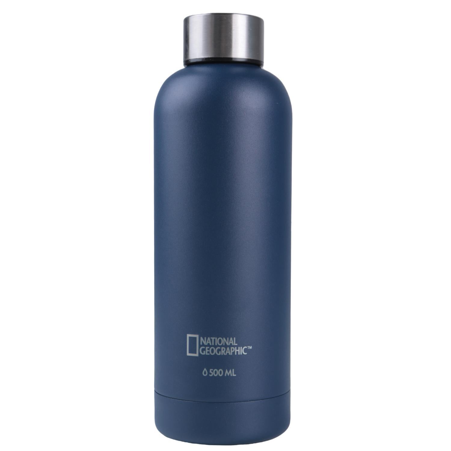 National Geographic - Botella Metálica Térmica Boca Angosta 500ml Azul Azul Unico