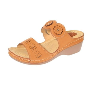 Vía Franca - Sandalia Confort Camel Modelo Italiano