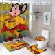 thumbnail image 1 of Mighty Mouse Las nuevas aventuras-theme 4-Piece Shower Curtain Set with Rugs, Waterproof Bathroom Decor Set Includes Bath Mat, U-Shaped Rug, Toilet Lid Cover and Curtain with Hooks, 1 of 6