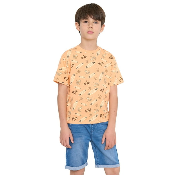 Polera Niño Kids MC Full Naranjo Corona
