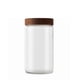thumbnail image 2 of Frasco Vidrio Allegra 1 Litro Tapa Madera Vidrio Contenedor Cocina, 2 of 2