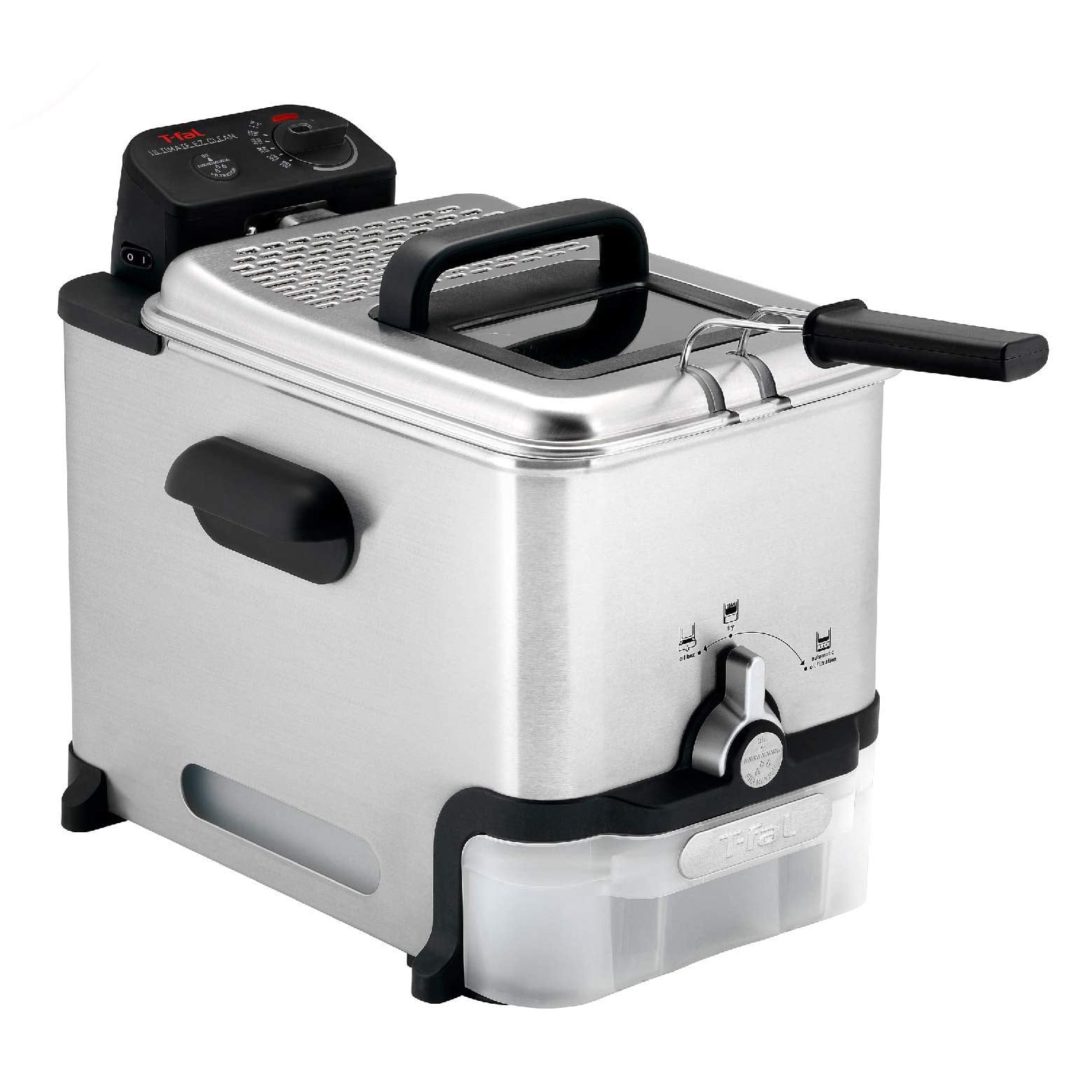 Freidora T-fal De 3.5 L Con Filtración De Aceite De Acero Inoxidable De 1700 W