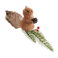 Magideal - Estatua De Ardilla, Adorno, Regalo, Colección, Artesanía, Decoración Para Árbol De Navidad, Escultura De Animal, Dormitorio, Festival, Oficina, Fiesta Estilo B