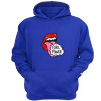 Genérico - Polerón Canguro Girl Power Azul Talla Xs Unisex