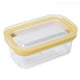 thumbnail image 1 of Caja de almacenamiento para cortar , recipiente multiusos para platos de con cortador para comedor y nevera, fácil de cortar Amarillo, 1 of 5