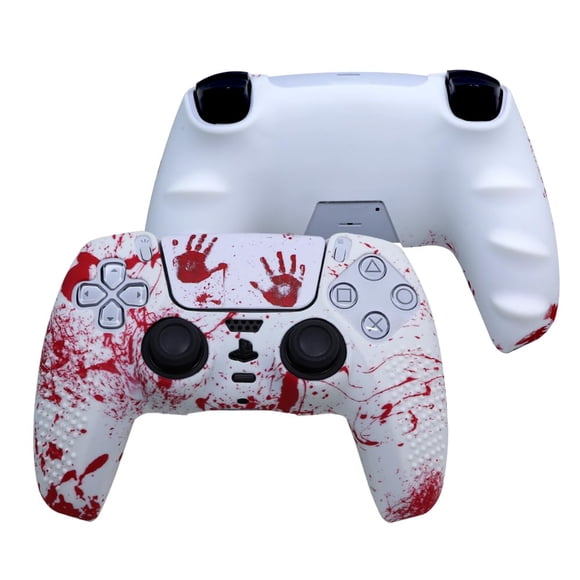 Funda de silicona Ivyueen para control de PS5 antideslizante color sangre