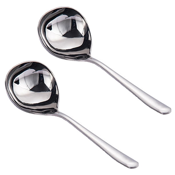 Cucharón pequeño para salsa Cucharón para servir de acero inoxidable Cucharón para salsa plateado