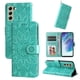 thumbnail image 4 of Funda tipo cartera FOXDOCK para Samsung Galaxy S21 FE , diseño girasol en relieve, cuero PU, cierre magnético, soporte y tarjetero, 4 of 5