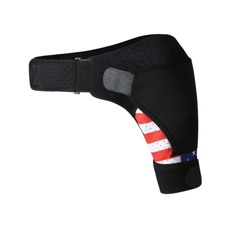 Ioensy - Hombro Brace Mangas De Compresión Ajustables Para Entrenamiento Gimnasio Deportes Rojo