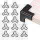 thumbnail image 1 of Protectores de Esquina Uxcell 12Pcs Protectores de Esquina de Mesa Protectores de Esquina de Muebles y Parachoques de Bordes (Forma de T, Negro), 1 of 6