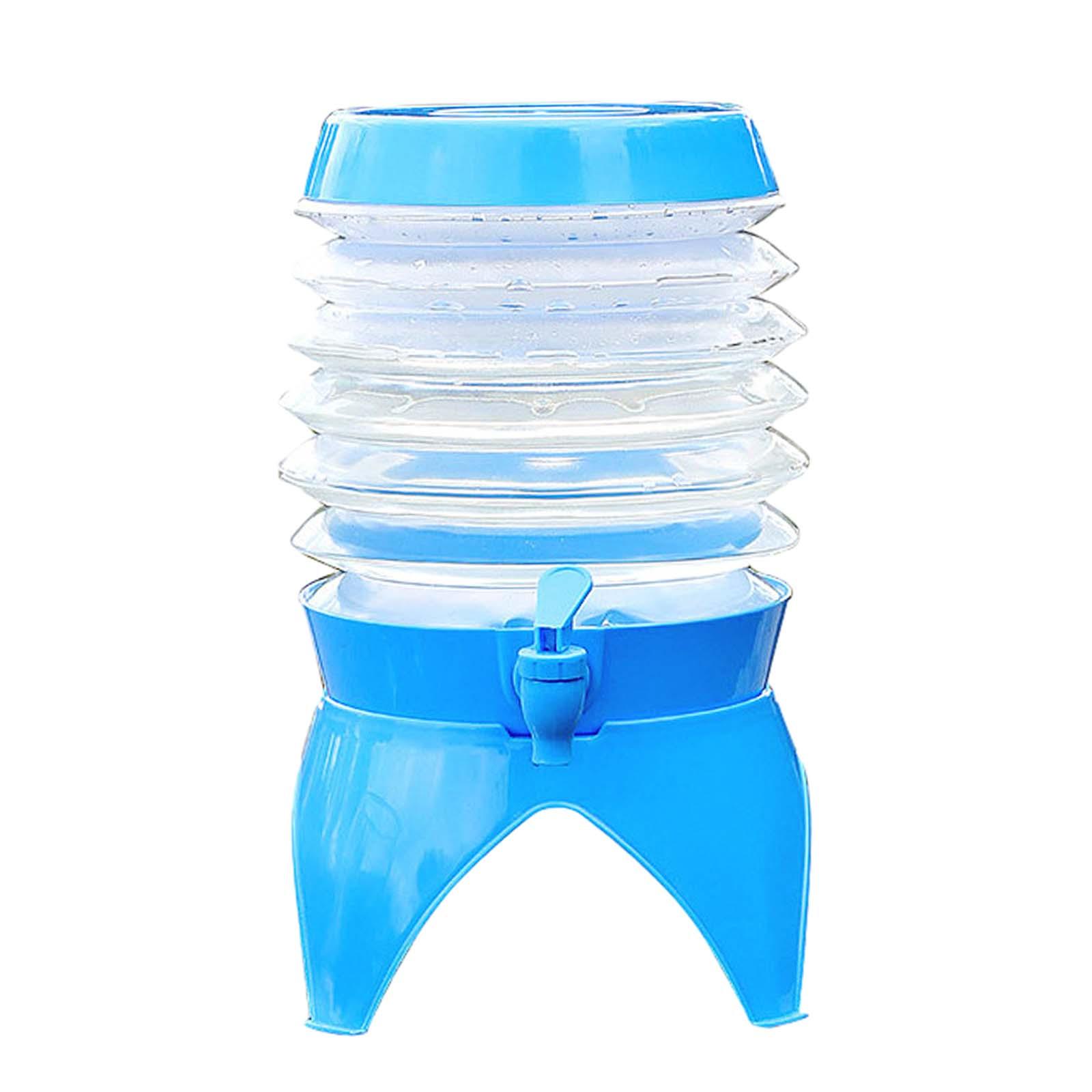 Magideal - Contenedor De Agua Plegable, Cubo Para Grifo De Almacenamiento De Agua Para Acampar, Para Bebidas Con Grifo, Para Viajes De Emergencia Al Aire Libre , 7.5L