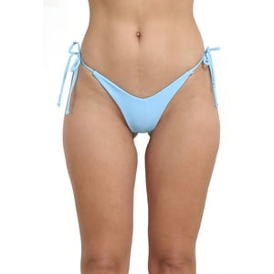 Samia - Micro Bikini Colales Con Amarras Celeste Xs
