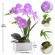 thumbnail image 3 of Orquídea artificial FuleHouzz 38 cm morada con jarrón de cerámica, 3 of 7