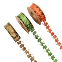 Magideal - 3 Rollos De Cinta De Hojas De Arce, Cintas De Acción De Gracias, Cinta De Otoño Con Forma De Hoja De Arce Verde, Marrón Y Naranja Para Suministros De