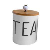 Magideal - Recipiente De Cerámica Con Tapa Para Almacenar Alimentos, Ideal Para Especias, Decoración Rústica, Té Y Azúcar, Ideal Para Sala De Estar. Tapa Amarilla De 13 L