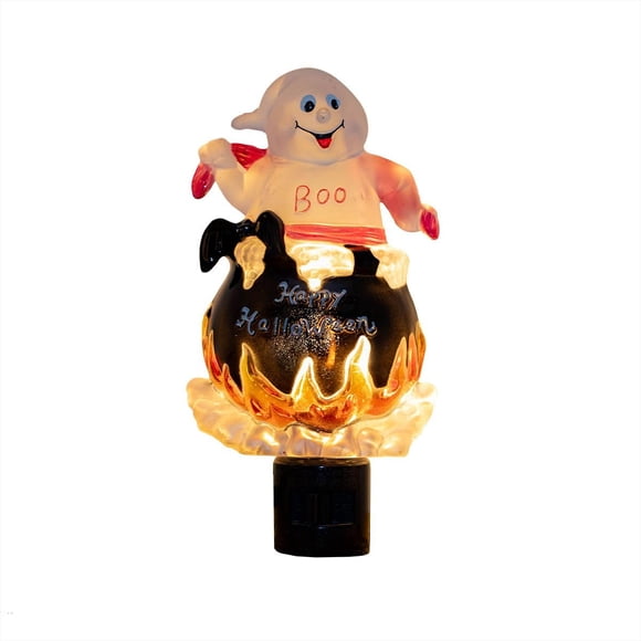 Lámpara Novelty Lights 8 cm Fantasma en Caldero Luz Nocturna 120 V