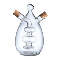 Magideal - Dispensador De Aceite 2 En 1, Dispensador De Aceite Y Botellas, Jarra De Aceite Multiusos, Decantador, Botella De Vidrio Para Jugo De Cocina Doméstico