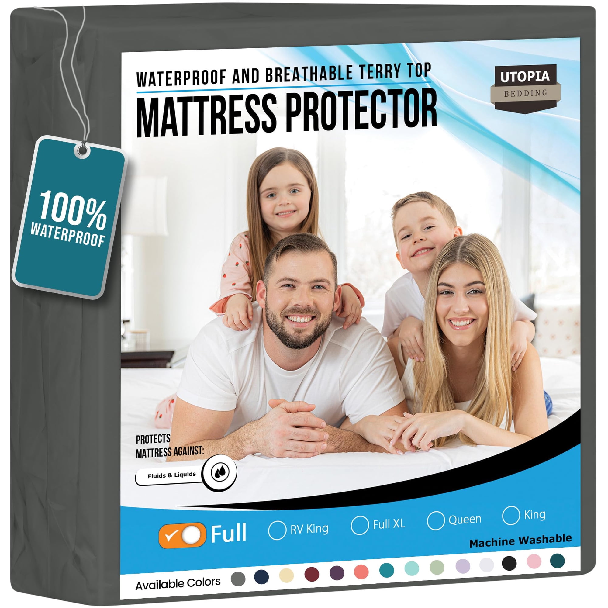 Protector De Colchón Utopia Bedding Impermeable, Tamaño Completo