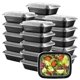 thumbnail image 1 of Recipientes para preparación de comidas, paquete cómodo de 350 ml, 50 unidades, 1 compartimento, 1 of 6