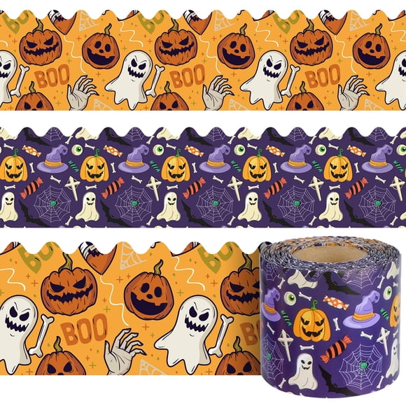 Cinta decorativa JYNTERPLAY, 22 m, para Halloween, doble cara