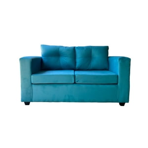 Muebles Barcelona - Sofa 2 Cuerpos Bilbao Felpa Turquesa