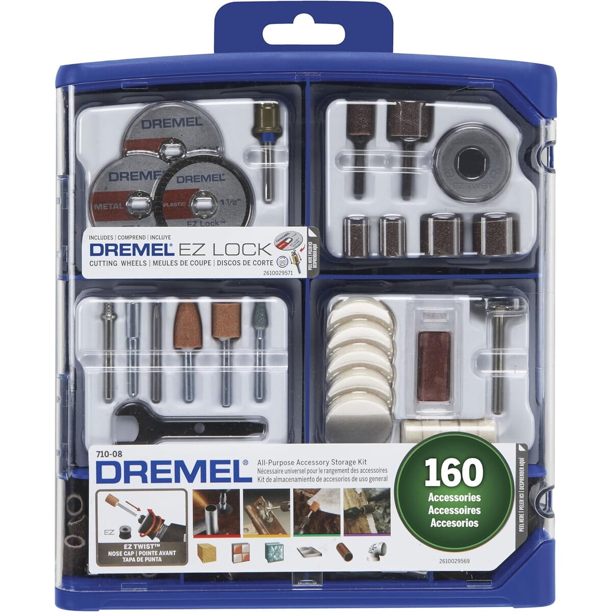 Kit Accesorios Dremel 160 Piezas Ez Lock 71008
