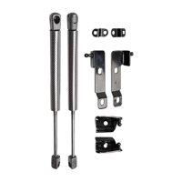 Ioensy - 2 Piezas De Repuesto Para Capó Delantero De Nissan Navara 2004-2018, Fibra De Carbono Resistente, Color Negro