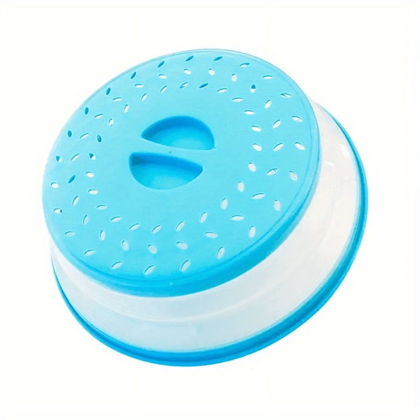 1 Pc Collapsible Microwave Splash Guard, Round Ventilated Collapsible Microwave Food Cover With Easy Grip Handle, Food Filter Dishwasher Safe, Meal Prep Gadgets, Kitchen Tools