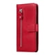 thumbnail image 5 of Funda tipo cartera para Google Pixel 7A con bolsillo con cremallera y ranuras para tarjetas – Función de soporte Rojo, 5 of 6