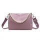 thumbnail image 1 of Fashion Embossed Handbag With Faux Pearl Handle, Small Solid Color Crossbody Bag, Faux Leather Shoulder Purse For Women, 1 of 3