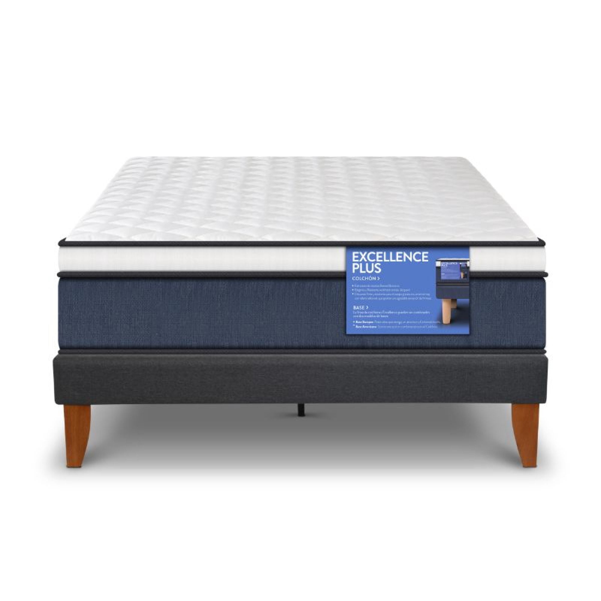 Cama Europea Excellence Plus 1.5 Plaza Base Normal