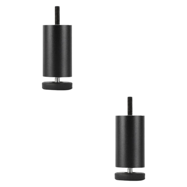 2x Muebles Ajustables Patas De Aleación De Aluminio Patas De Soporte Para La Cama De Silla De Sofá 18 Cm Negro