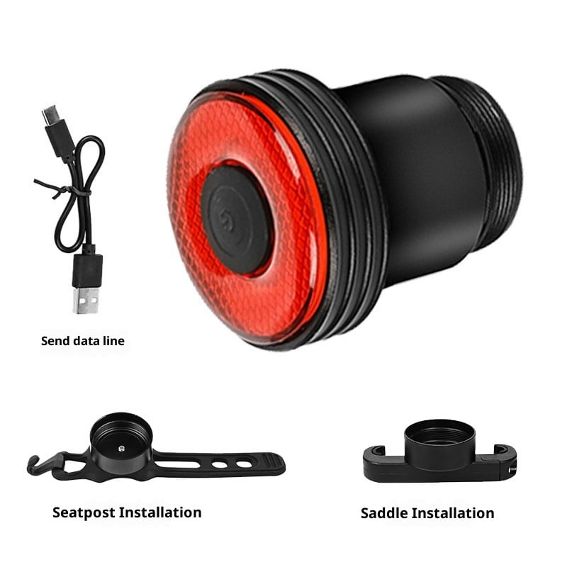 Xusx111 - Luz Trasera De La Bicicleta Inteligente,luz Trasera De La Bicicleta De Detección De Frenos Para Un Viaje Nocturno,luzes Traseras Led Ultra Brillantes,usb Recargable Tipo C,accesorios De Luz