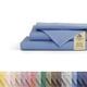 thumbnail image 1 of Juego de sábanas Linen Home, 100% algodón, percal, tamaño queen, azul, 1 of 9