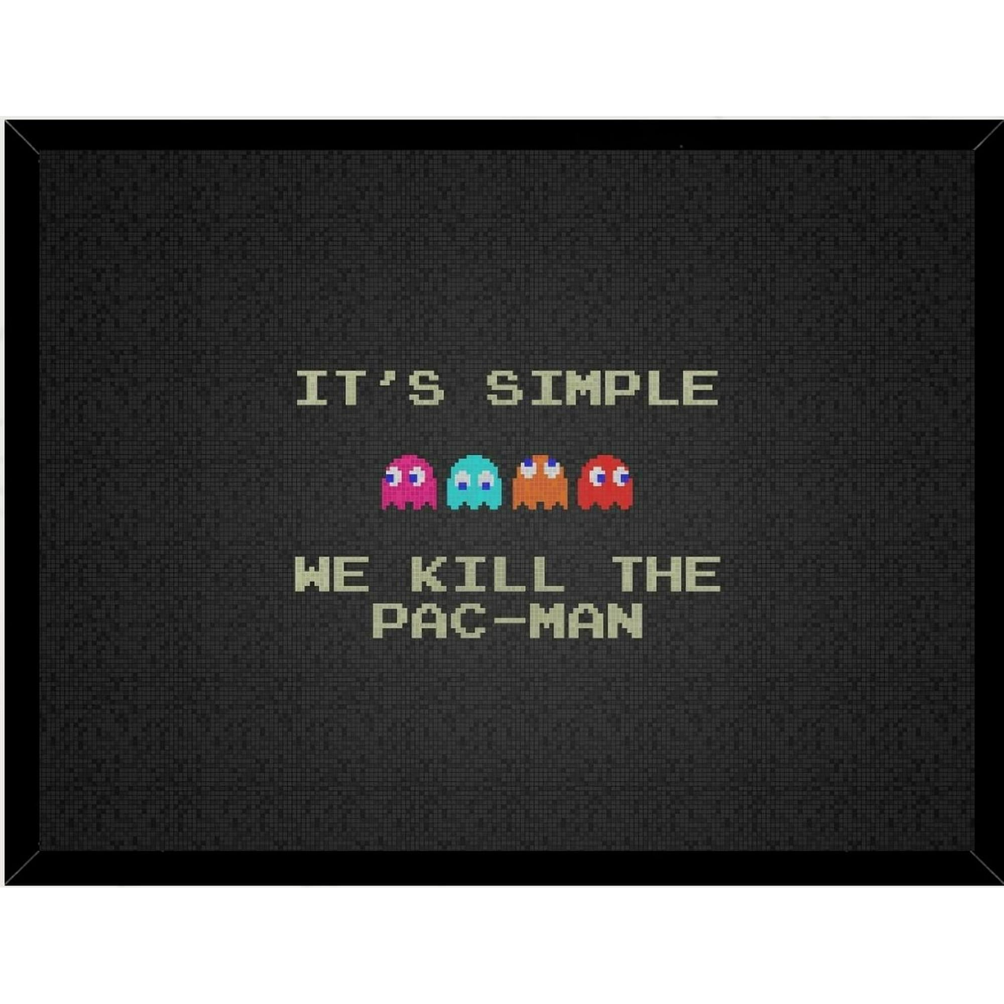 Genérico - Cuadro Decorativo Come Galletas Pac-man Medidas 30x40 Cm