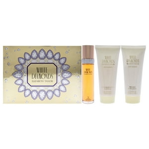 Elizabeth Taylor - Diamantes Blancos De Para Mujer: Juego De Regalo De 3 Pzas, Spray Edt De 3,3 Oz, Loción Corporal De 3,3 Oz, Gel De Baño De 3,3 Oz